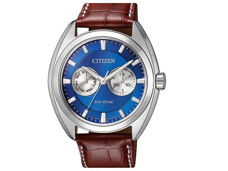 Jyunko829 Relógio Masculino Citizen Eco-Drive Couro TZ21027F - Relógio